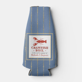 Enfriador De Botellas Partido de compromiso azul de marisco