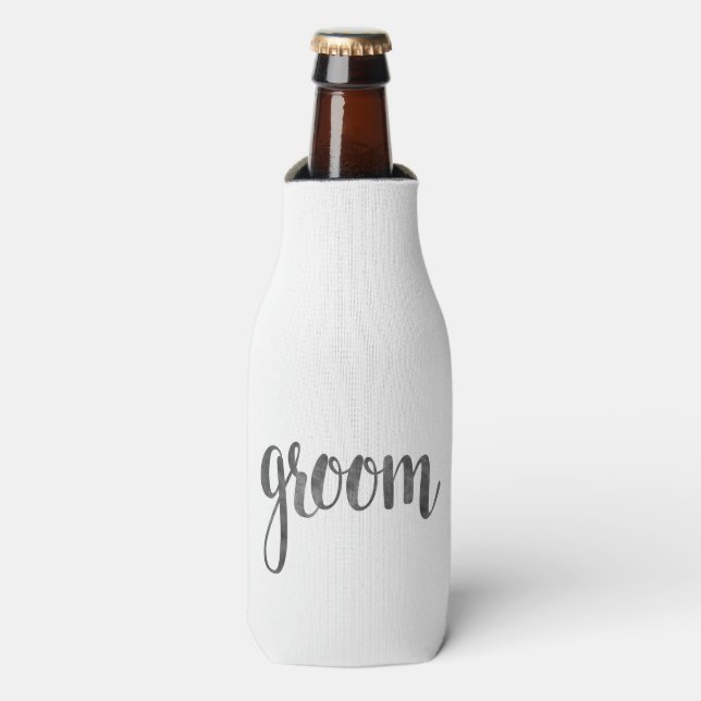 Enfriador De Botellas Partido de soltero de Groom Sr. (Frente de la botella)