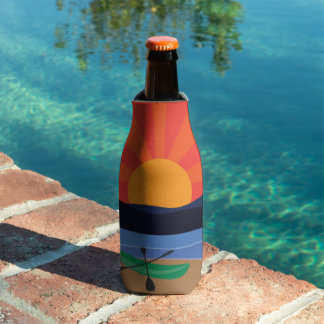 Enfriador De Botellas Pasear en kayak en el lago al atardecer