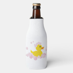 Enfriador De Botellas Pato en burbujas rosadas