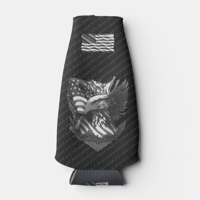 Enfriador De Botellas Patriotic Appreciation Thank You Military Veterans (Anverso)