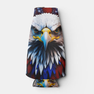 Enfriador De Botellas Patriótico Fractal Eagles Tee