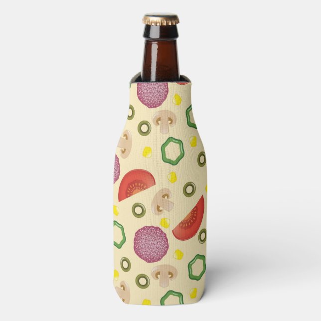 Enfriador De Botellas Patrón 2 de pizza (Frente de la botella)