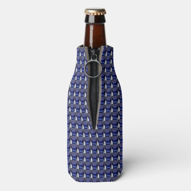 Enfriador De Botellas Patrón azul (Reverso de la botella)