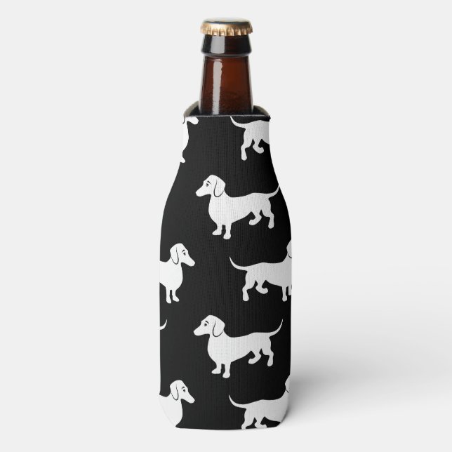 Enfriador De Botellas Patrón básico de Dachshund (Frente de la botella)