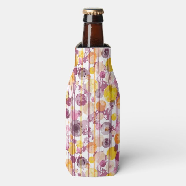 Enfriador De Botellas Patrón blanco rayado modesto (Frente de la botella)