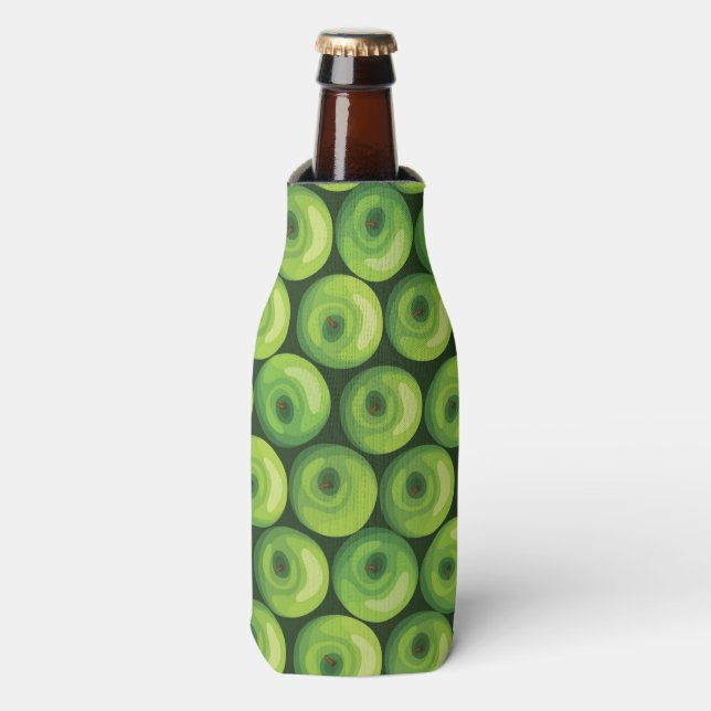 Enfriador De Botellas Patrón con manzanas verdes (Frente de la botella)