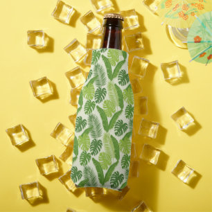Enfriador De Botellas Patrón continuo de hojas tropicales y Monstera