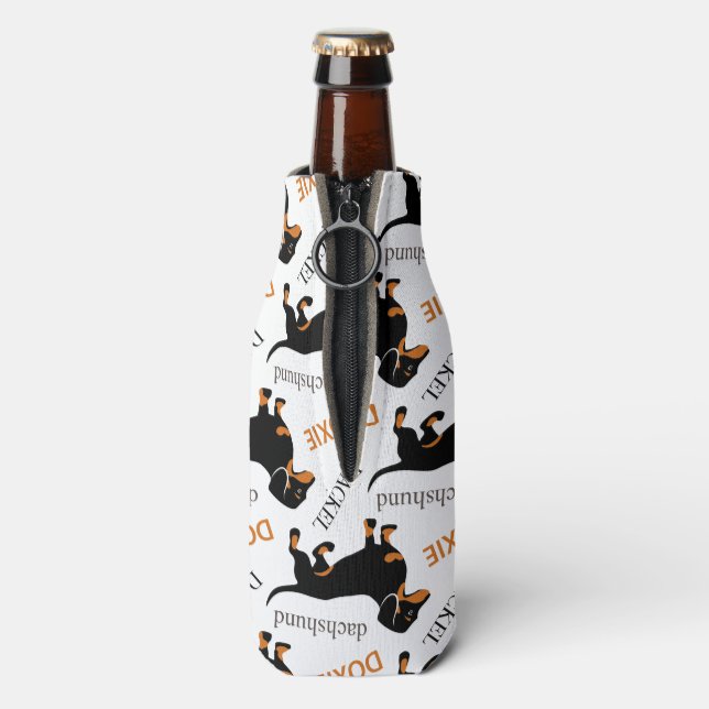 Enfriador De Botellas Patrón Dachshund (Reverso de la botella)