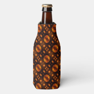 Enfriador De Botellas Patrón de Arte Abstracto Elegante Boho Moderno Dor