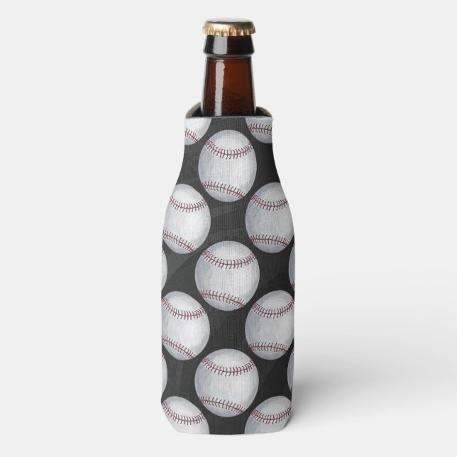 Enfriador De Botellas Patrón de béisbol pintado (Frente de la botella)
