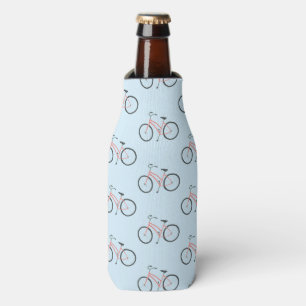 Enfriador De Botellas Patrón de bicicletas rosas lisas para mantener las