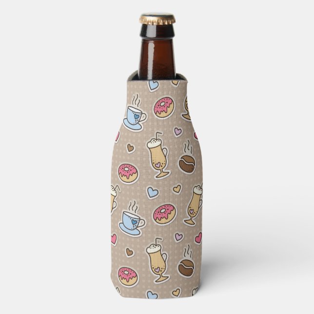 Enfriador De Botellas Patrón de café (Frente de la botella)