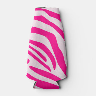 Enfriador De Botellas Patrón de cebra rosa