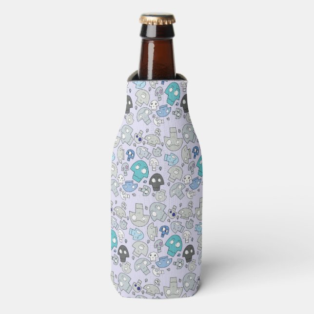 Enfriador De Botellas Patrón de cráneo (Frente de la botella)