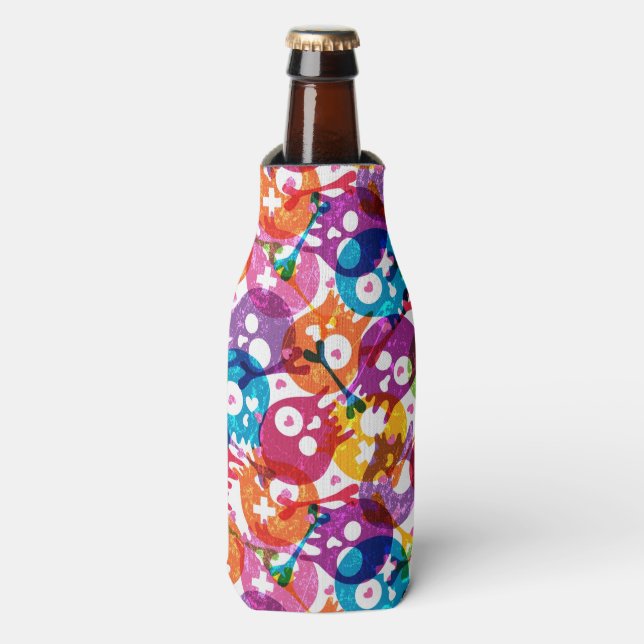 Enfriador De Botellas Patrón de cráneo 2 (Frente de la botella)