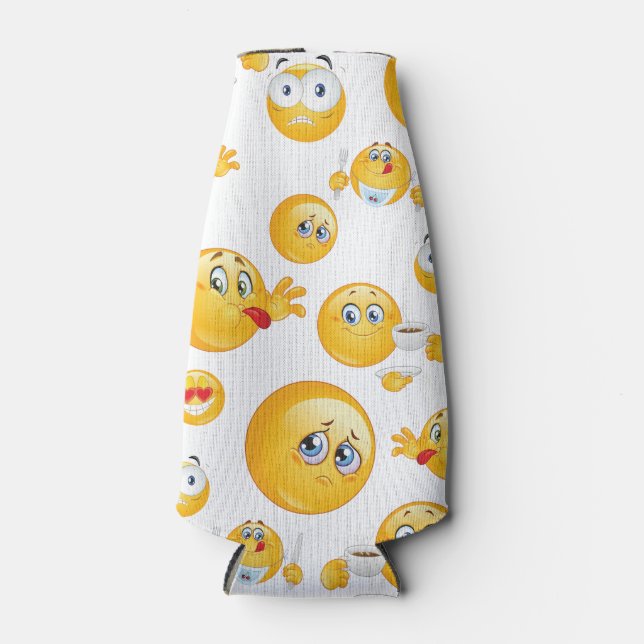 Enfriador De Botellas Patrón de emoji (Anverso)
