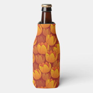 Enfriador De Botellas Patrón de flores doradas
