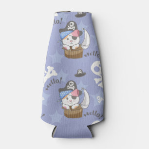 Enfriador De Botellas Patrón de gatito pirata