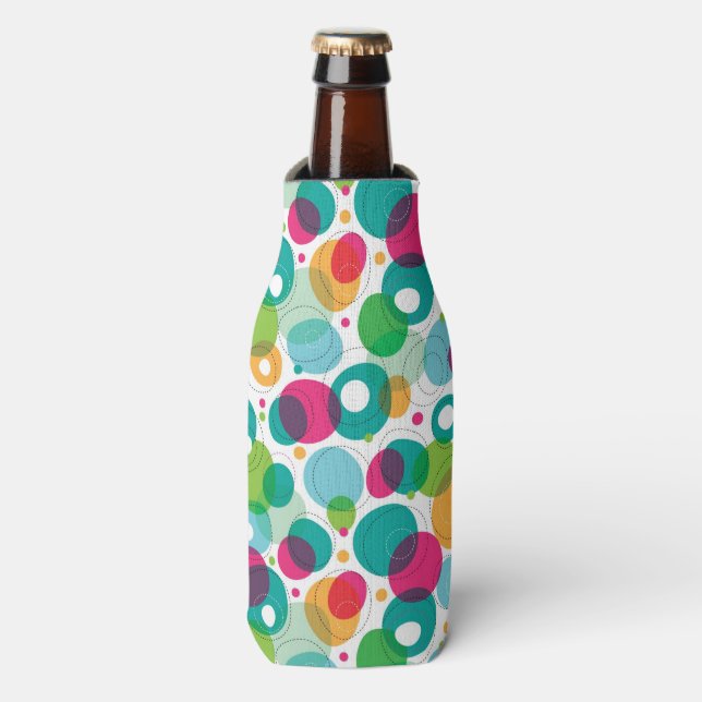 Enfriador De Botellas Patrón de niños de burbujas redondeadas (Frente de la botella)
