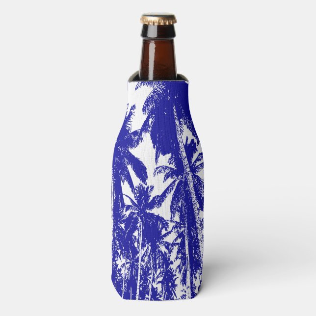 Enfriador De Botellas Patrón de palmeras tropicales (Frente de la botella)