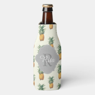 Enfriador De Botellas Patrón de piñas vintage de PixDezines
