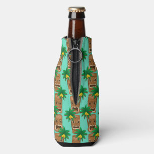 Enfriador De Botellas Patrón de repetición de tiki hawaiano