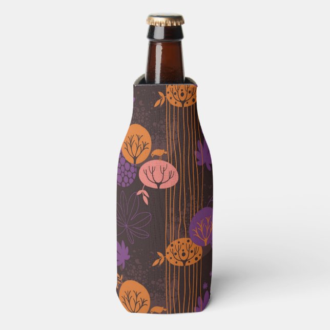 Enfriador De Botellas Patrón floral 2 (Frente de la botella)