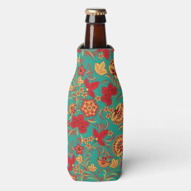 Enfriador De Botellas Patrón floral 2 3 (Frente de la botella)
