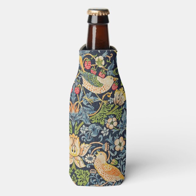 Enfriador De Botellas Patrón floral William Morris Strawberry Thief (Frente de la botella)