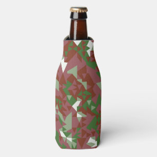 Enfriador De Botellas Patrón geométrico ecléctico de Navidad retro mod