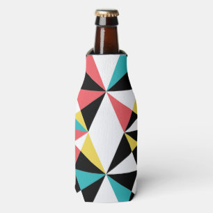 Enfriador De Botellas Patrón geométrico moderno, colorido, divertido y t
