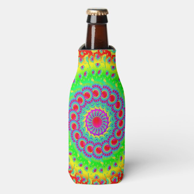 Enfriador De Botellas Patrón Kaleidoscope, refrigerador brillante (Frente de la botella)