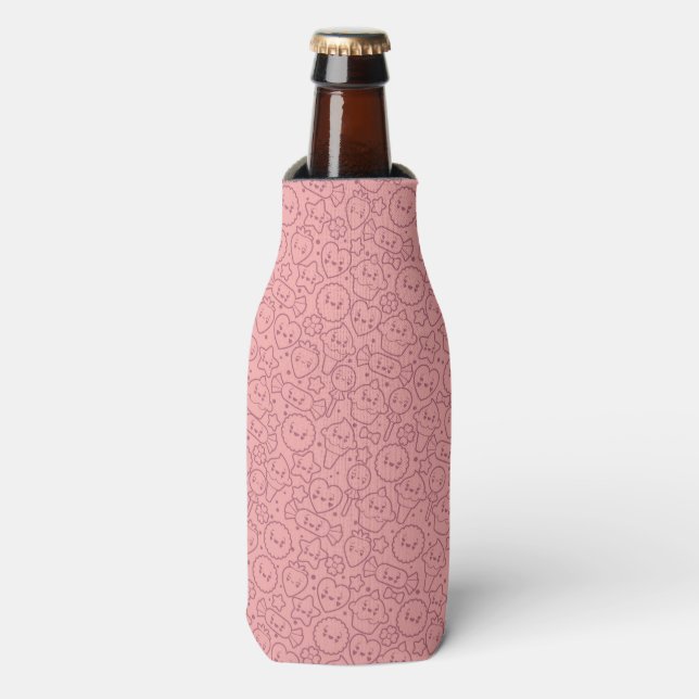 Enfriador De Botellas Patrón kawaii con pasteles bonitos (Frente de la botella)