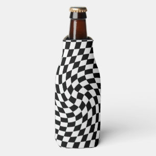 Enfriador De Botellas Patrón negro y blanco retorcido
