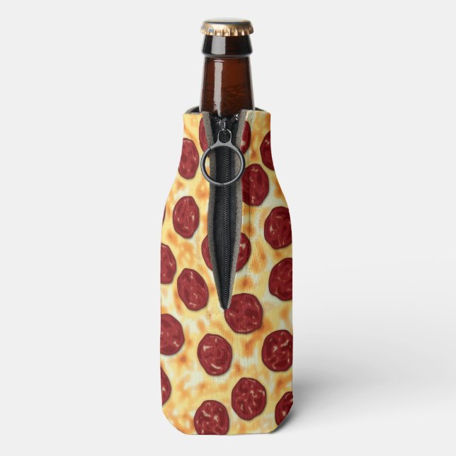 Enfriador De Botellas Patrón Pepperoni Pizza (Reverso de la botella)