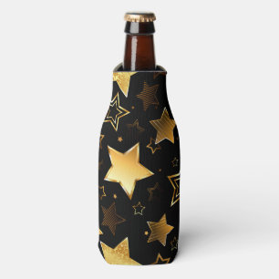 Enfriador De Botellas Patrón sin foco con las estrellas doradas