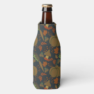 Enfriador De Botellas Patrón sin soldadura Calabaza y fondo oscuro de za