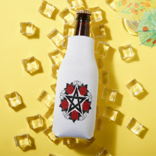 Enfriador De Botellas Pentagram con rosas rojas