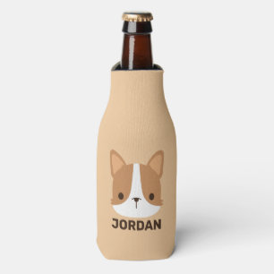 Enfriador De Botellas Perro de Corgi con nombre personalizado