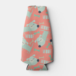 Enfriador De Botellas Perros y huesos de madera