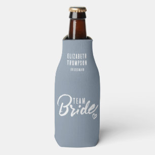 Enfriador De Botellas Personalizado Bachelorette Party Dusty Blue Beer