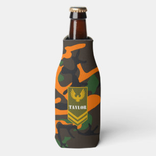 Enfriador De Botellas Personalizado COLOR y camuflaje militar mongograma