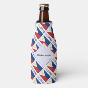 Enfriador De Botellas Personalizado con baldosas de Filipinas y la bande