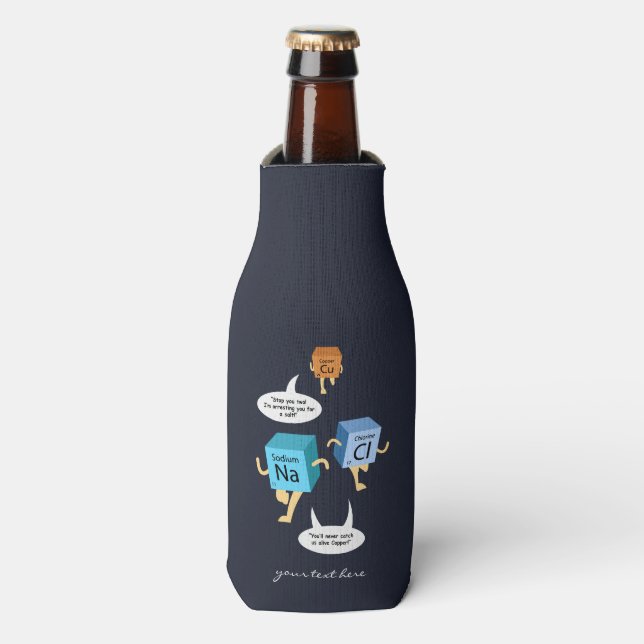 Enfriador De Botellas Personalizado de docentes de elementos de tabla pe (Frente de la botella)
