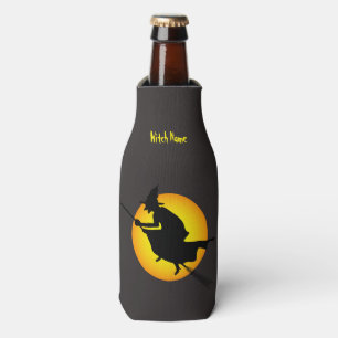 Enfriador De Botellas Personalizado de Halloween Flying Witch Broom
