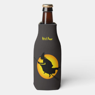 Enfriador De Botellas Personalizado de Halloween Flying Witch Broom