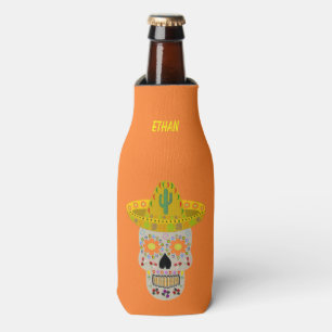 Enfriador De Botellas Personalizado del Día de la Calavera Muerta en Méx
