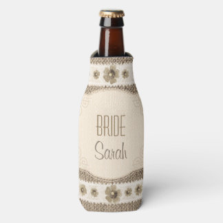 Enfriador De Botellas Personalizado Flores Rústicas Florales Frasco Fras