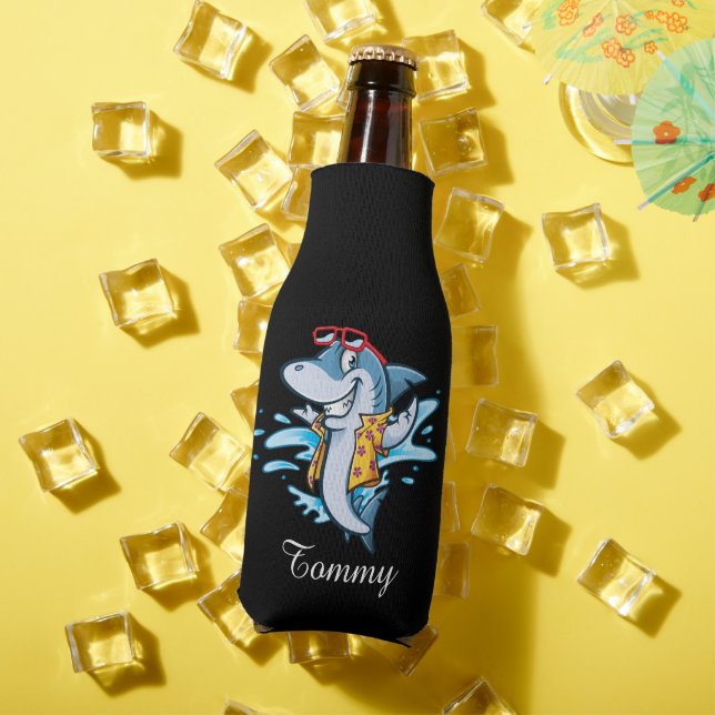 Enfriador De Botellas Personalizado Guay Shark Dude Dude (Verano in situ)